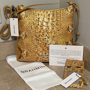 NWT Brahmin Katie Canary Solid Melbourne Crossbody & Wallet
